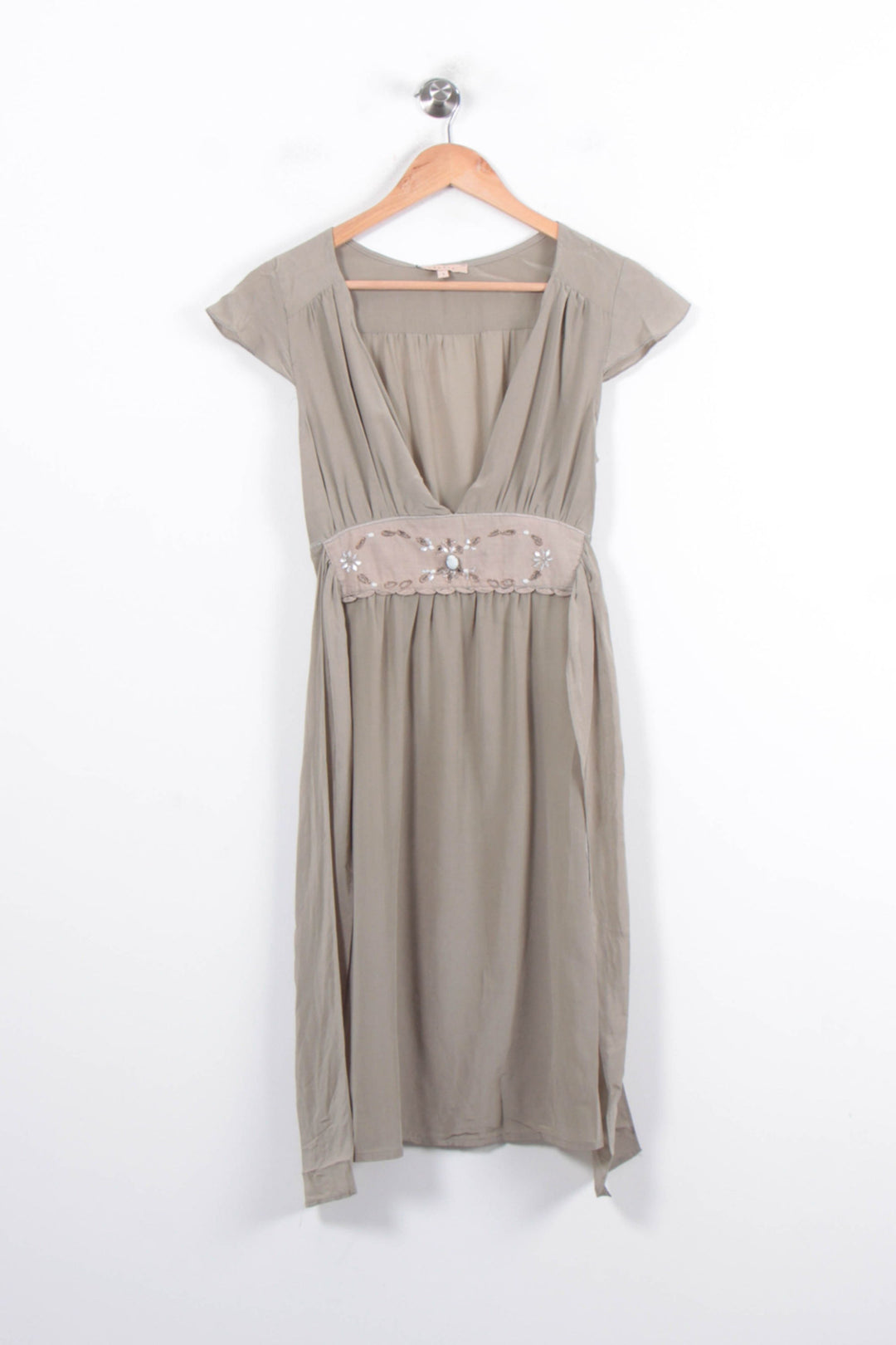 Robe Courte Beige - Taille S/36 de la marque Sandro | PARAD78470 - Vendu par Paradigme - Image 2