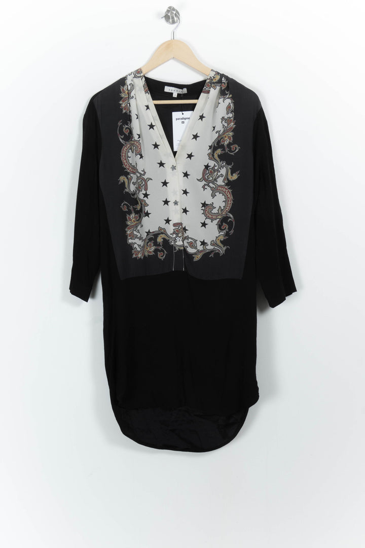 Robe Courte Noire et Blanche - Taille L/40 de la marque Sandro | PARAD78484 - Vendu par Paradigme - Image 2
