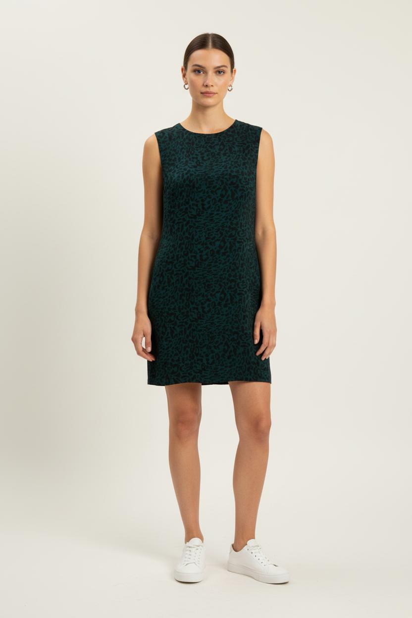 Robe Droite Noire et Verte - Taille S/36 de la marque Comptoir des Cotonniers | PARAD78485 - Vendu par Paradigme - Image 1