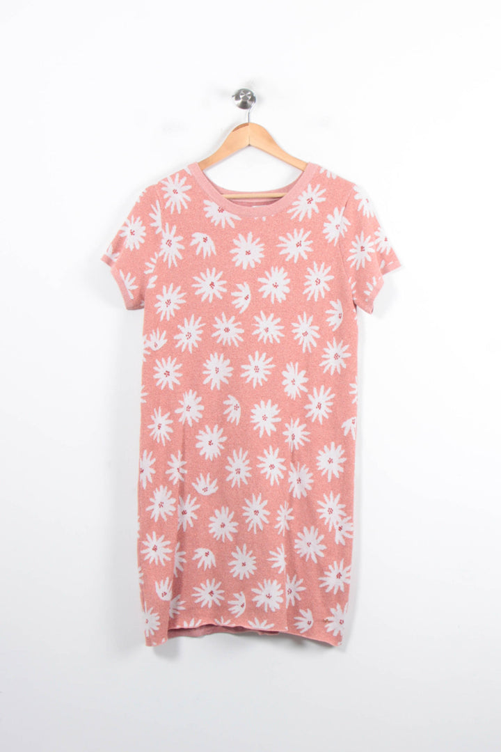 Robe T-shirt Rose et Blanche - Taille L/40 de la marque Des petits hauts | PARAD78502 - Vendu par Paradigme - Image 2