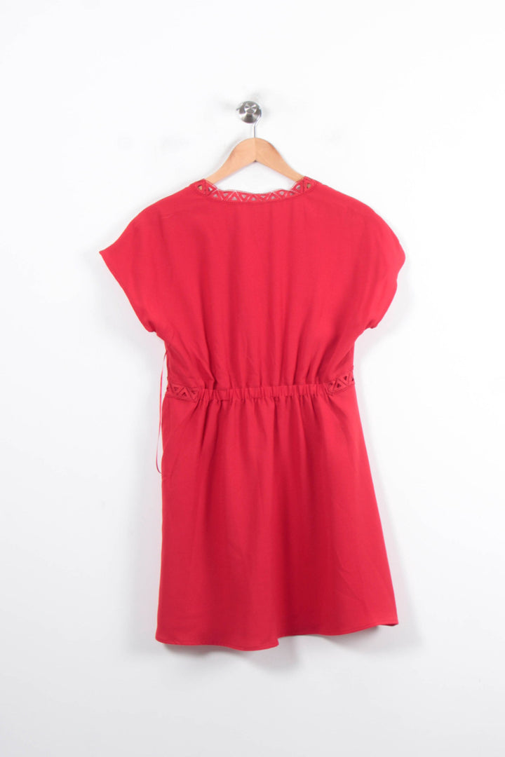 Robe Courte Rouge - Taille S/36 de la marque IKKS | PARAD78516 - Vendu par Paradigme - Image 4