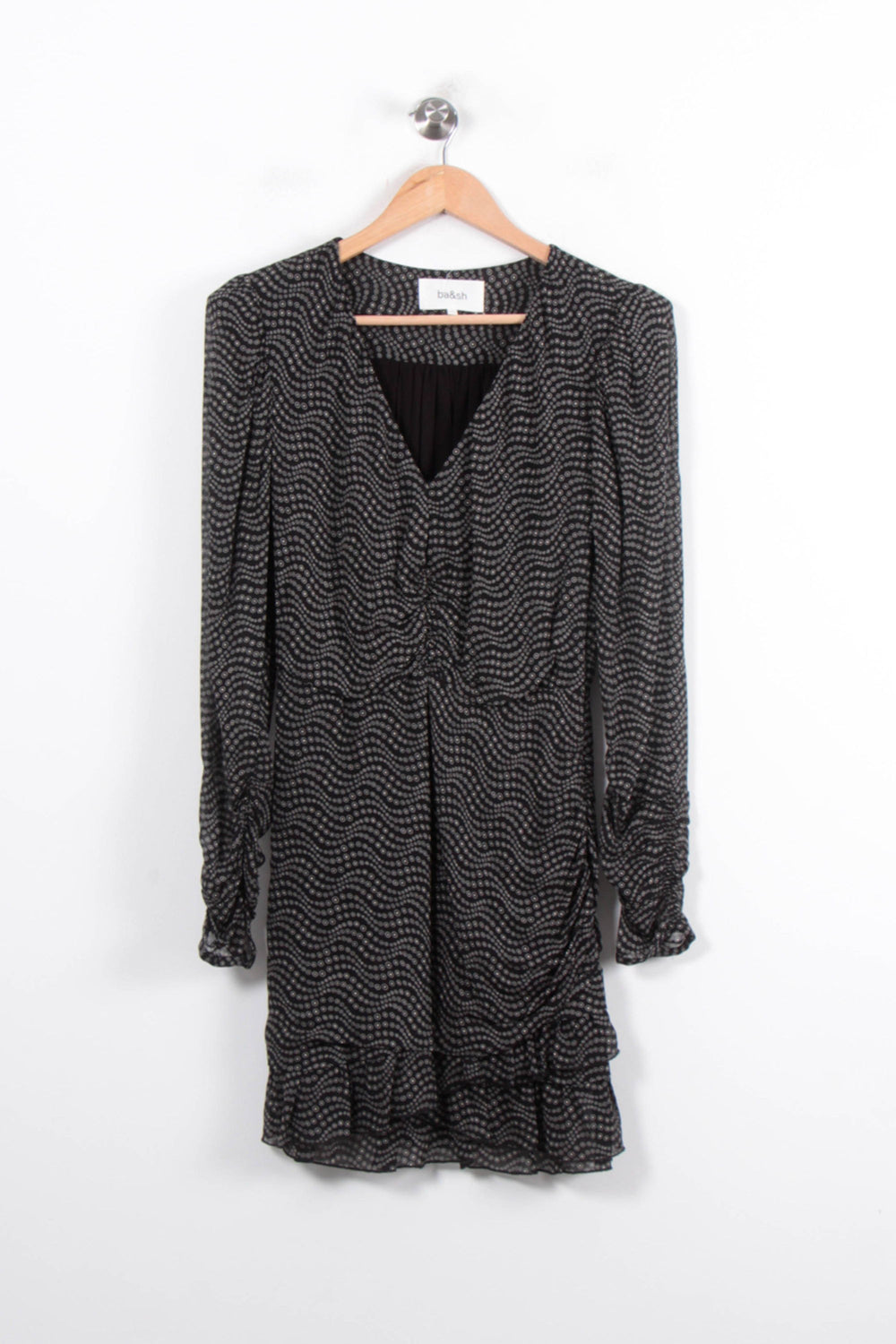 Robe Portefeuille Noire et Blanche - Taille S/36 de la marque ba&sh | PARAD78517 - Vendu par Paradigme - Image 2