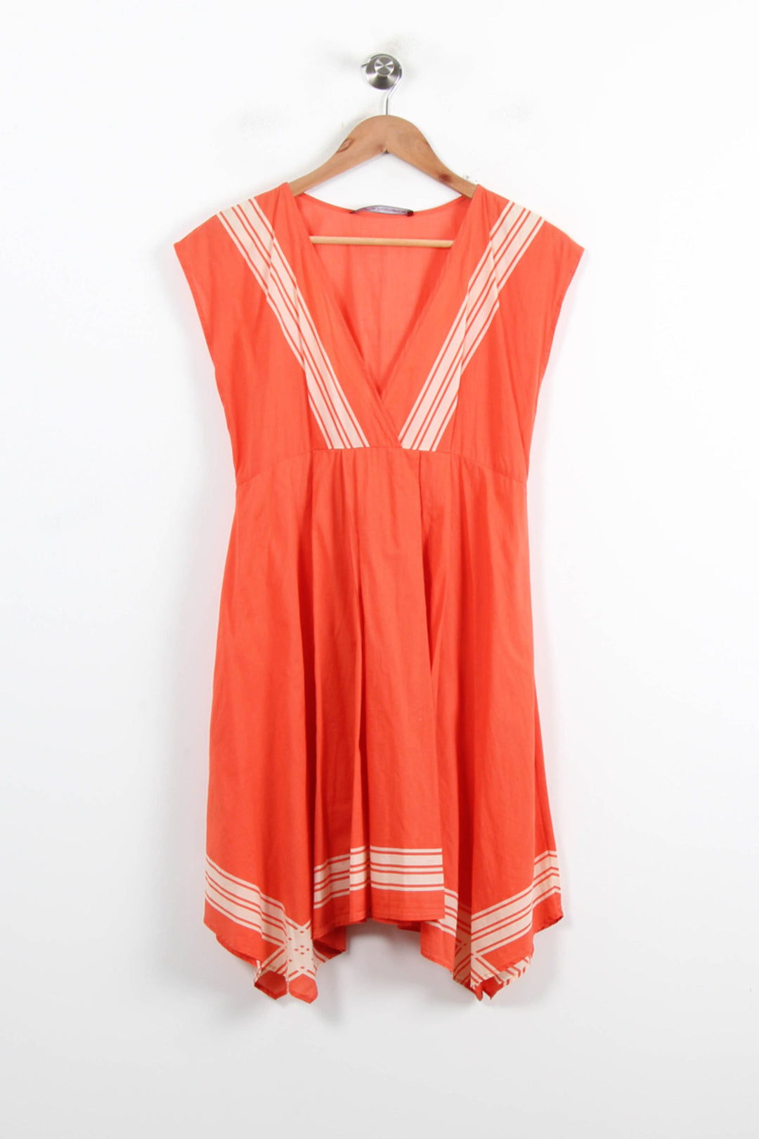 Robe Courte Orange et Blanche - Taille S/36 de la marque Comptoir des Cotonniers | PARAD78529 - Vendu par Paradigme - Image 2
