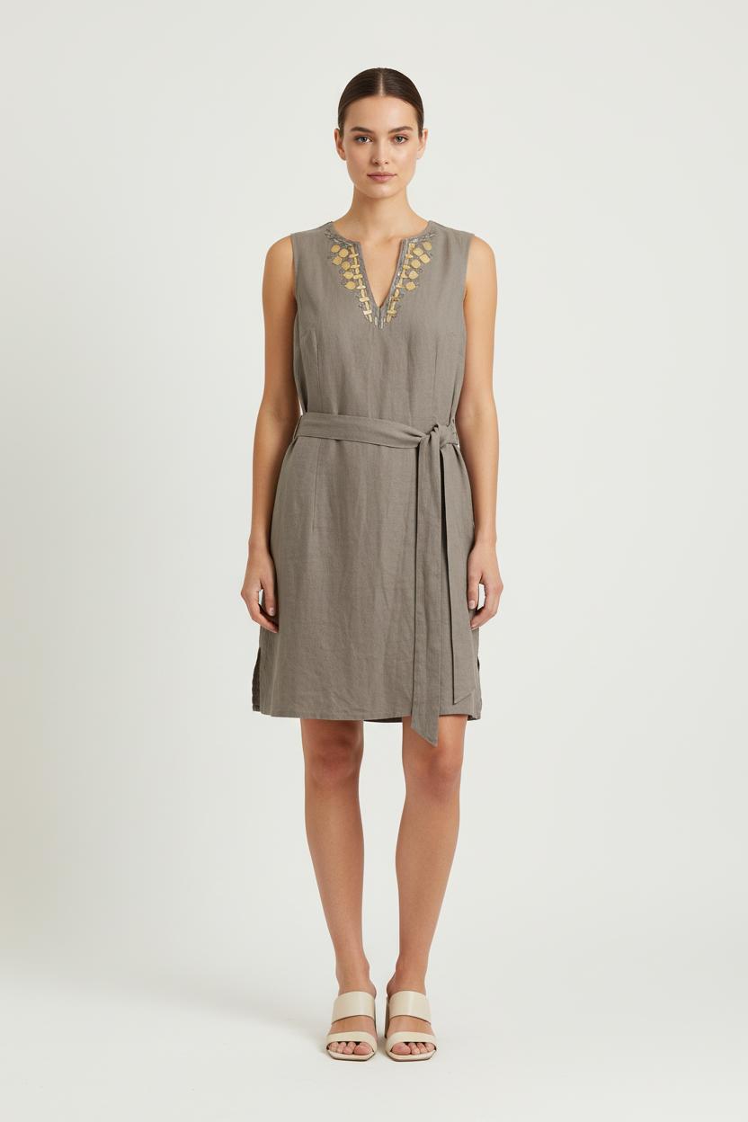 Robe Courte Kaki - Taille L/40 de la marque Maison 123 | PARAD78531 - Vendu par Paradigme - Image 1