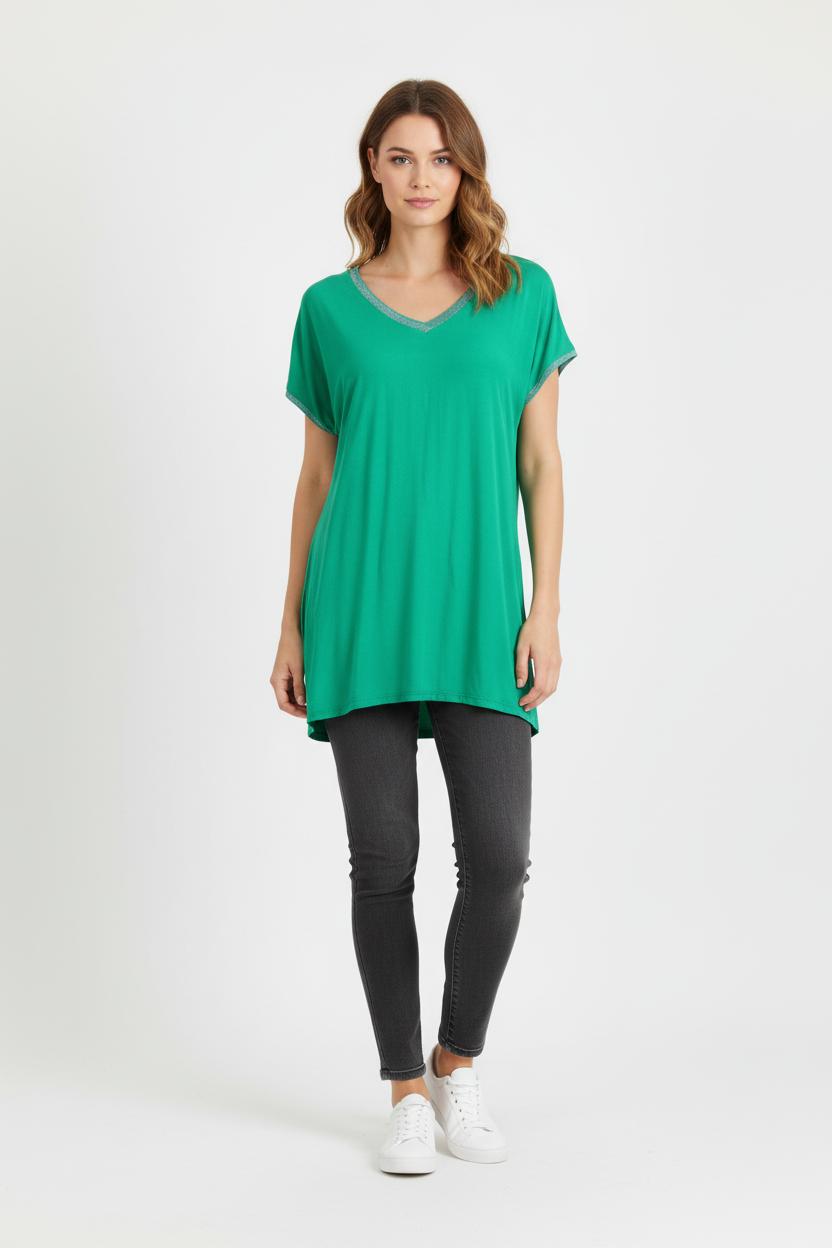 Robe T-shirt Verte - Taille XL/42 de la marque IKKS | PARAD78545 - Vendu par Paradigme - Image 1