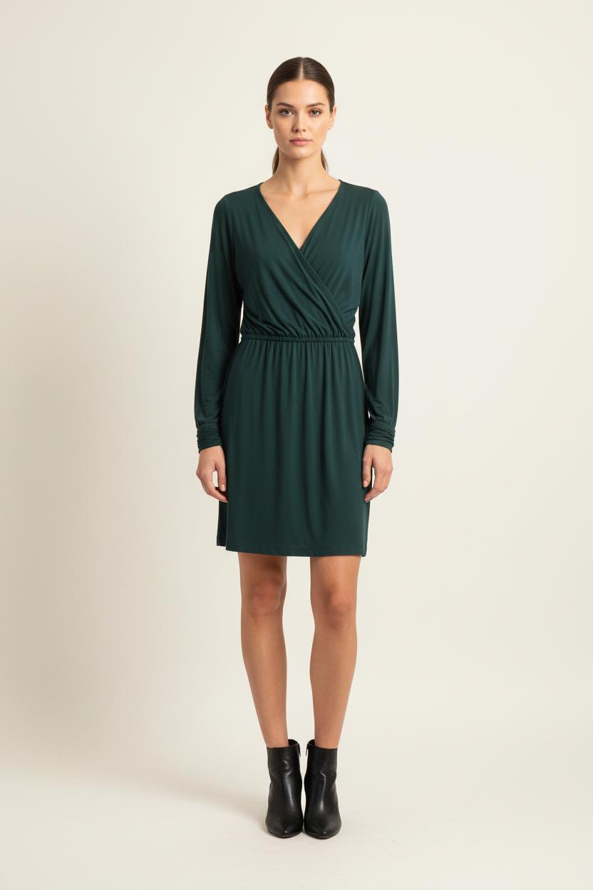 Robe Cache-Cœur Verte - Taille M/38 de la marque IKKS | PARAD78556 - Vendu par Paradigme - Image 1