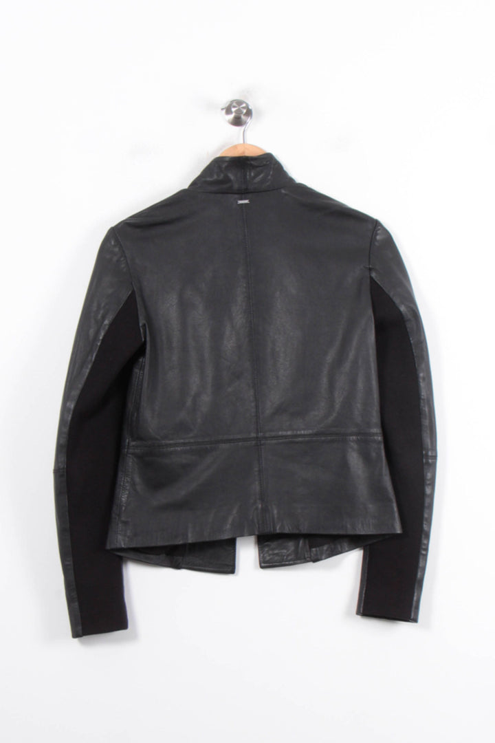 Veste En Cuir Noire - Taille M/38 de la marque IKKS | PARAD78559 - Vendu par Paradigme - Image 4