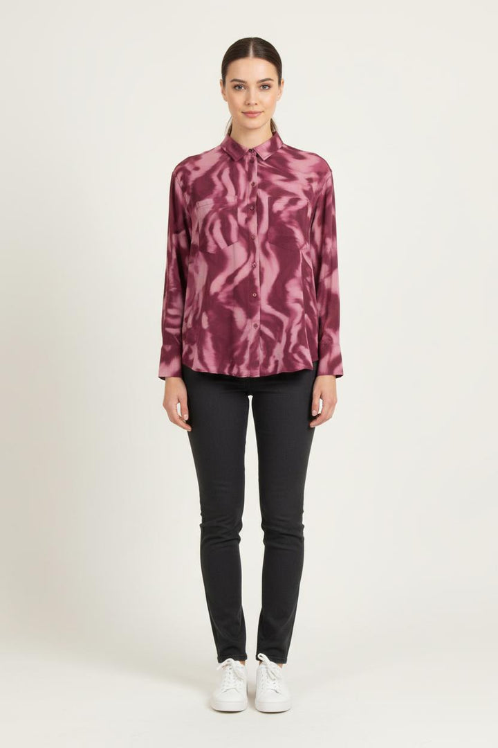 Chemise Rose et Bordeaux - Taille L/40 de la marque Sud express | PARAD78573 - Vendu par Paradigme - Image 1