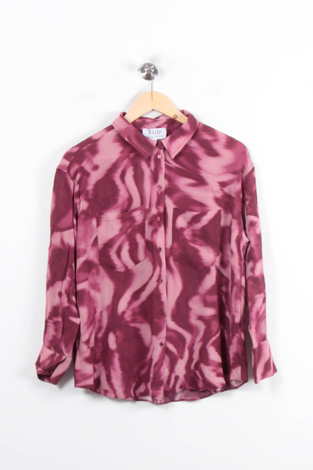 Chemise Rose et Bordeaux - Taille L/40 de la marque Sud express | PARAD78573 - Vendu par Paradigme - Image 2
