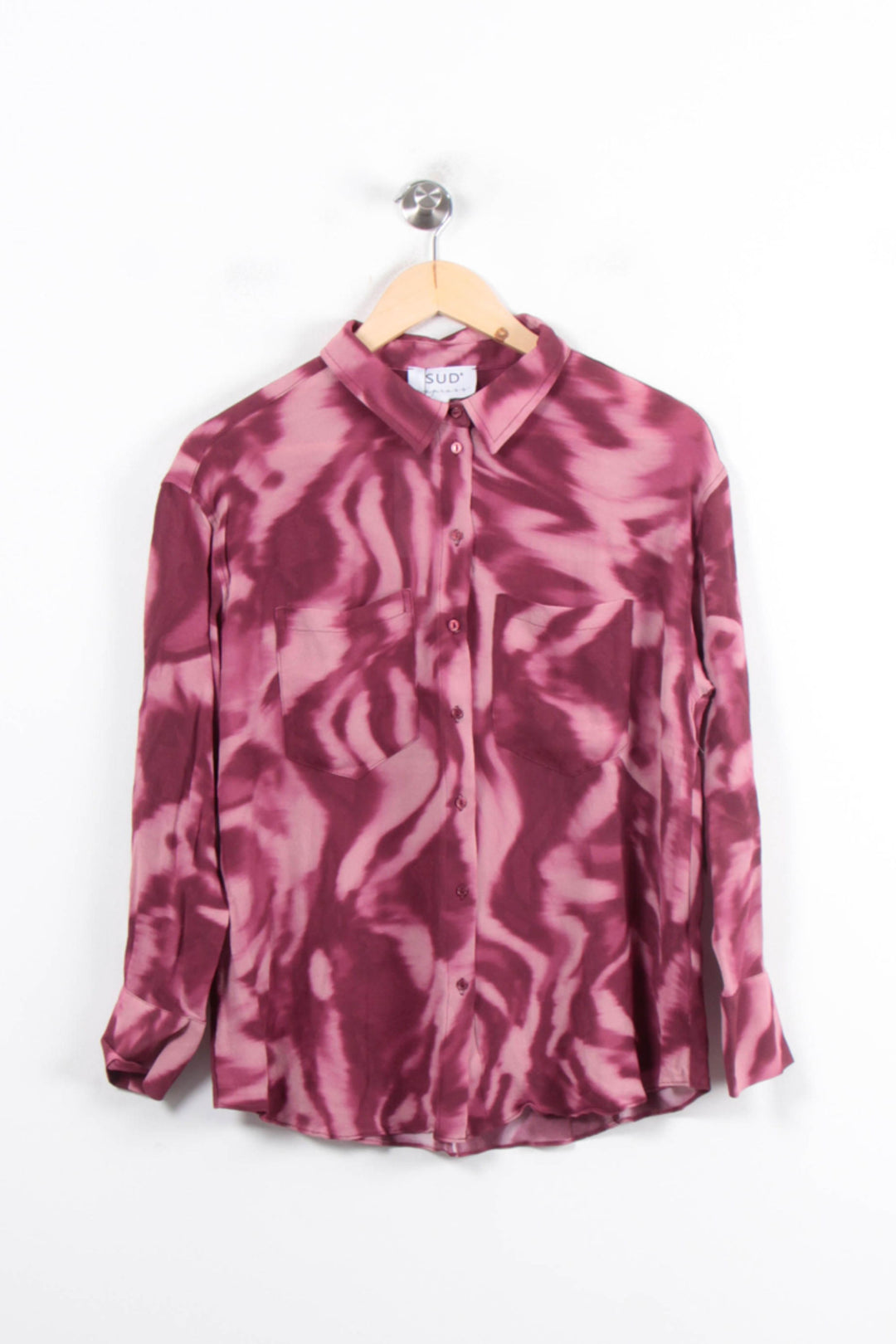 Chemise Rose et Bordeaux - Taille L/40 de la marque Sud express | PARAD78573 - Vendu par Paradigme - Image 2