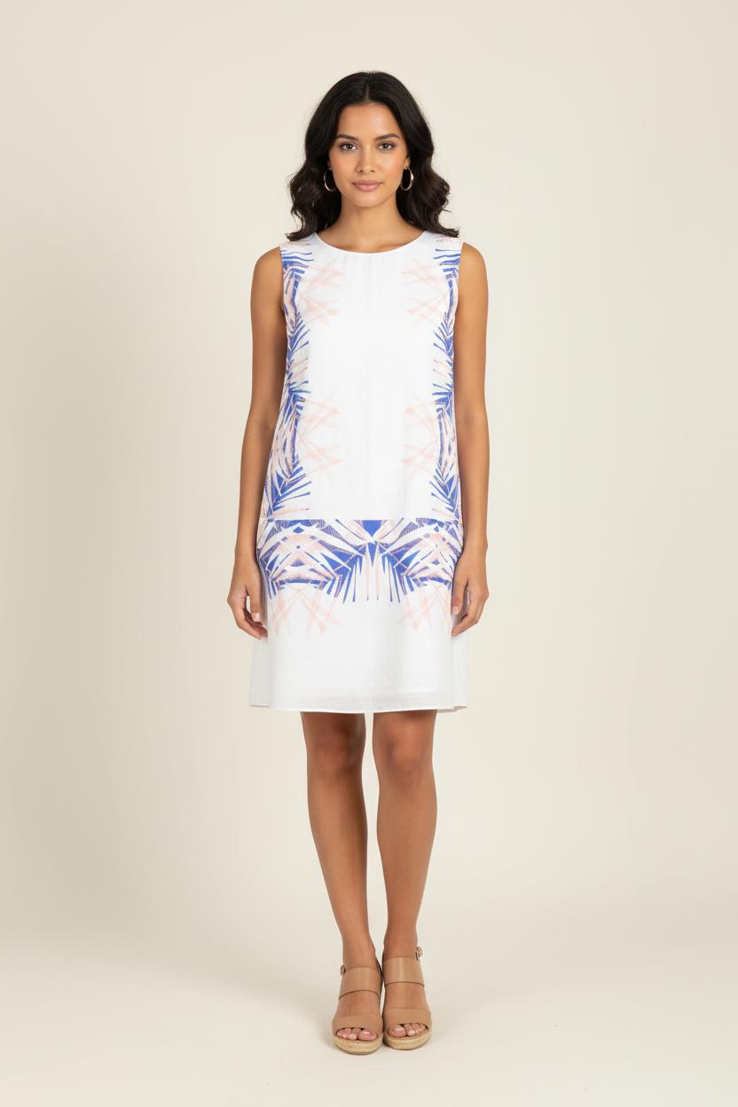 Robe Droite Blanche et Bleue - Taille XL/42 de la marque Ekyog | PARAD78579 - Vendu par Paradigme - Image 1