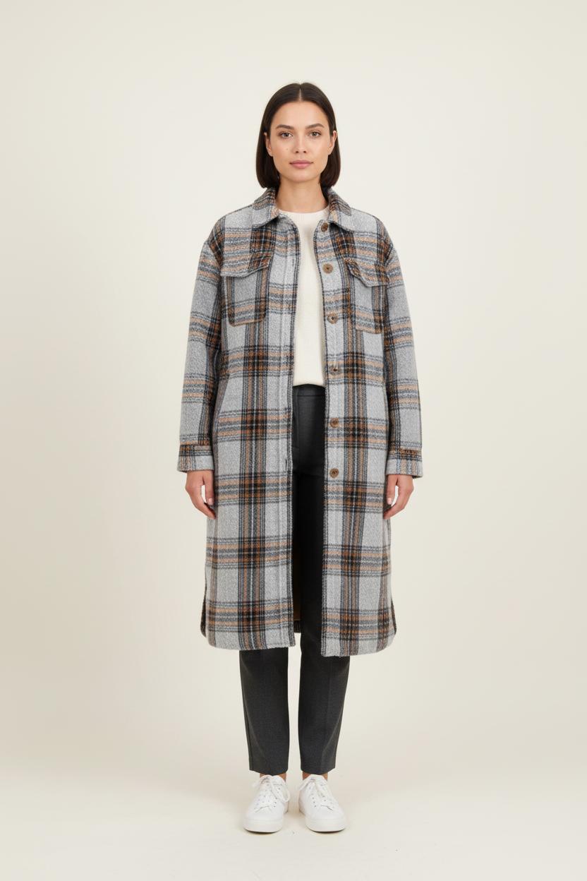 Manteau Gris et Marron - Taille XXS/32 de la marque IKKS | PARAD78580 - Vendu par Paradigme - Image 1