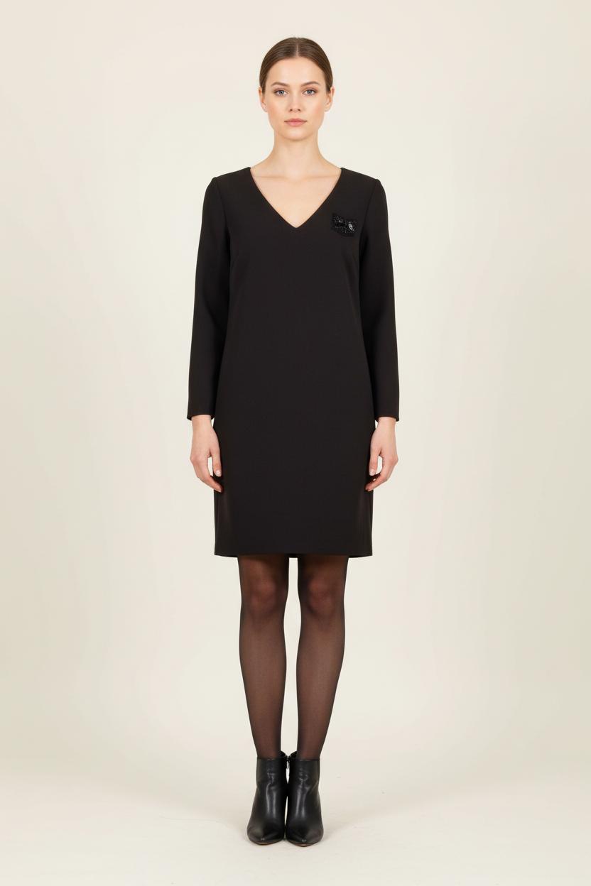 Robe Droite Noire - Taille XL/42 de la marque IKKS | PARAD78593 - Vendu par Paradigme - Image 1