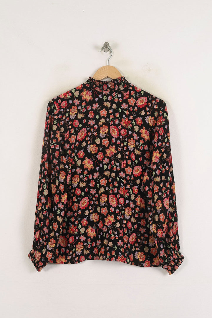 Blouse Fleurie Noire et Rouge - Taille M/38 de la marque Des petits hauts | PARAD78601 - Vendu par Paradigme - Image 4