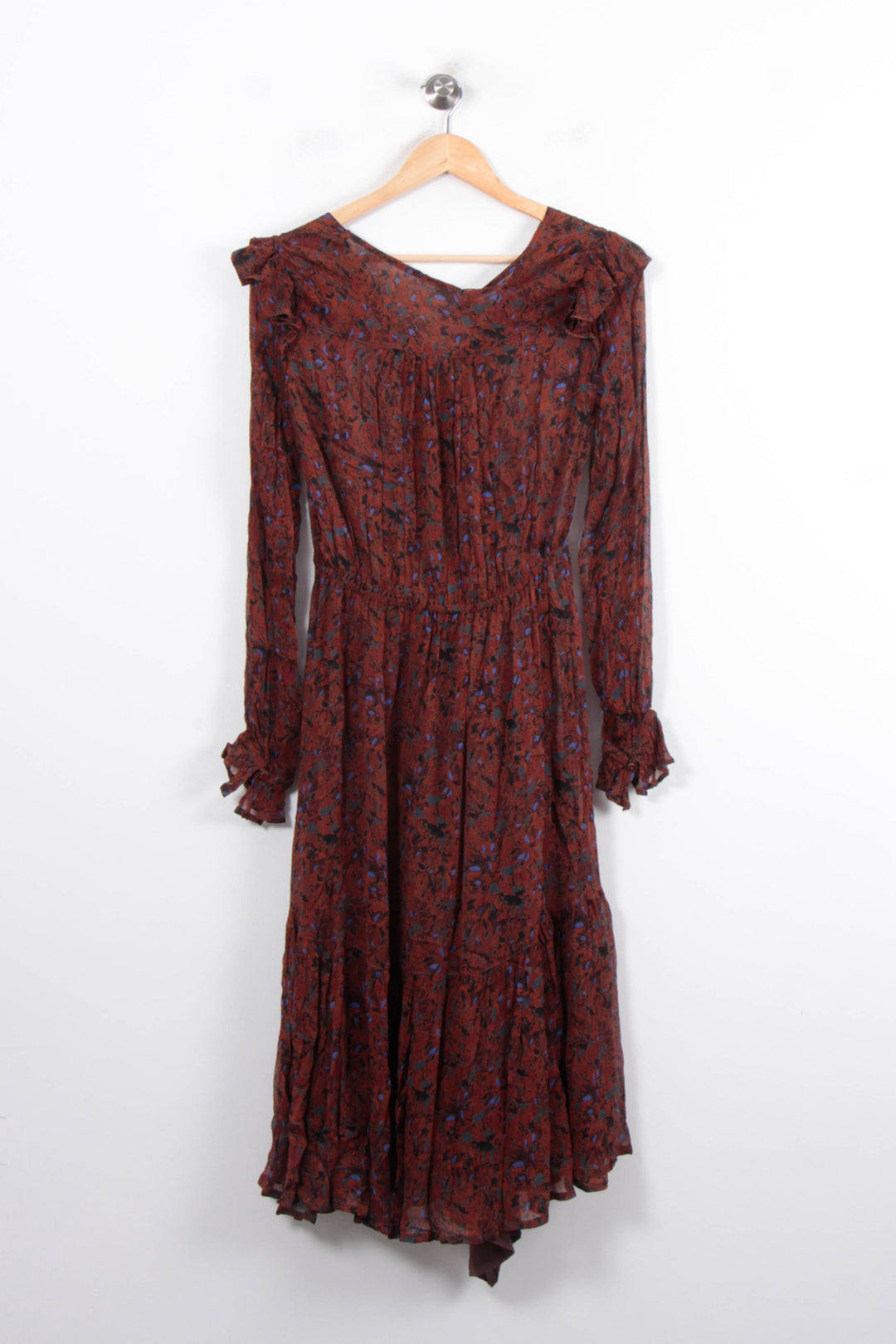 Robe Longue Marron et Bleu - Taille M/38 de la marque Louizon | PARAD78616 - Vendu par Paradigme - Image 4