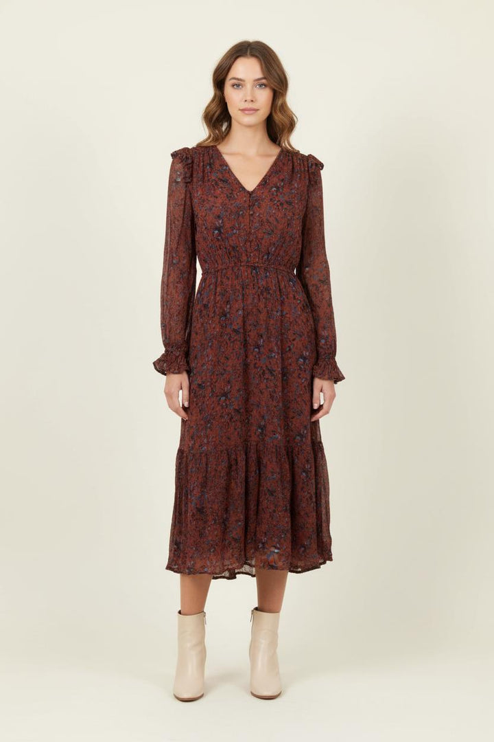 Robe Longue Marron et Bleu - Taille M/38 de la marque Louizon | PARAD78616 - Vendu par Paradigme - Image 1