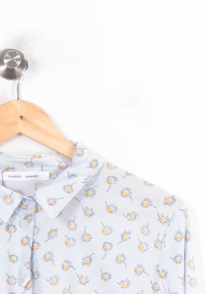 Chemise Fleurie Bleue - Taille L/40 de la marque Samsoe Samsoe | PARAD78621 - Vendu par Paradigme - Image 3