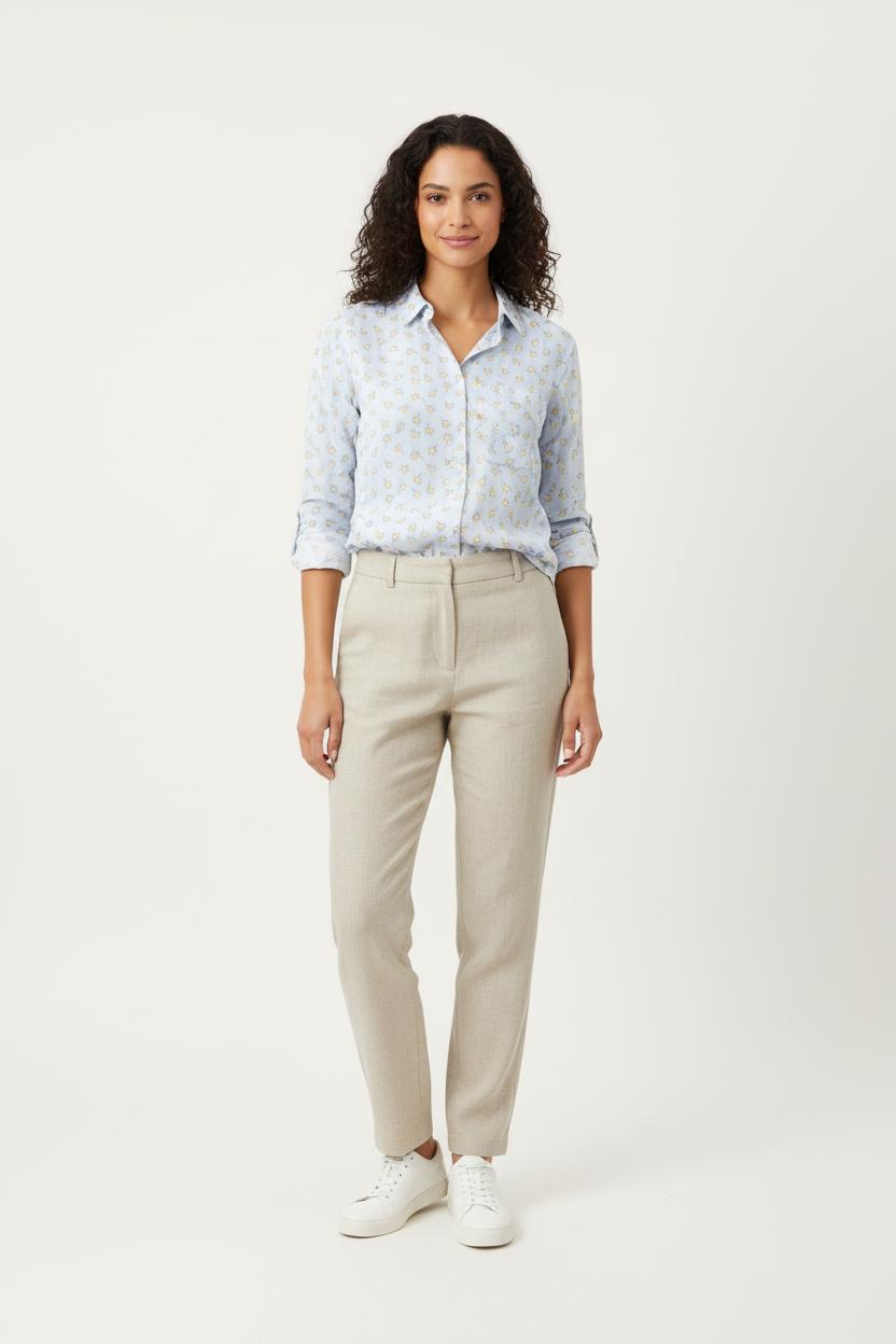Chemise Fleurie Bleue - Taille L/40 de la marque Samsoe Samsoe | PARAD78621 - Vendu par Paradigme - Image 1