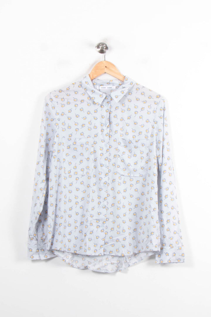 Chemise Fleurie Bleue - Taille L/40 de la marque Samsoe Samsoe | PARAD78621 - Vendu par Paradigme - Image 2