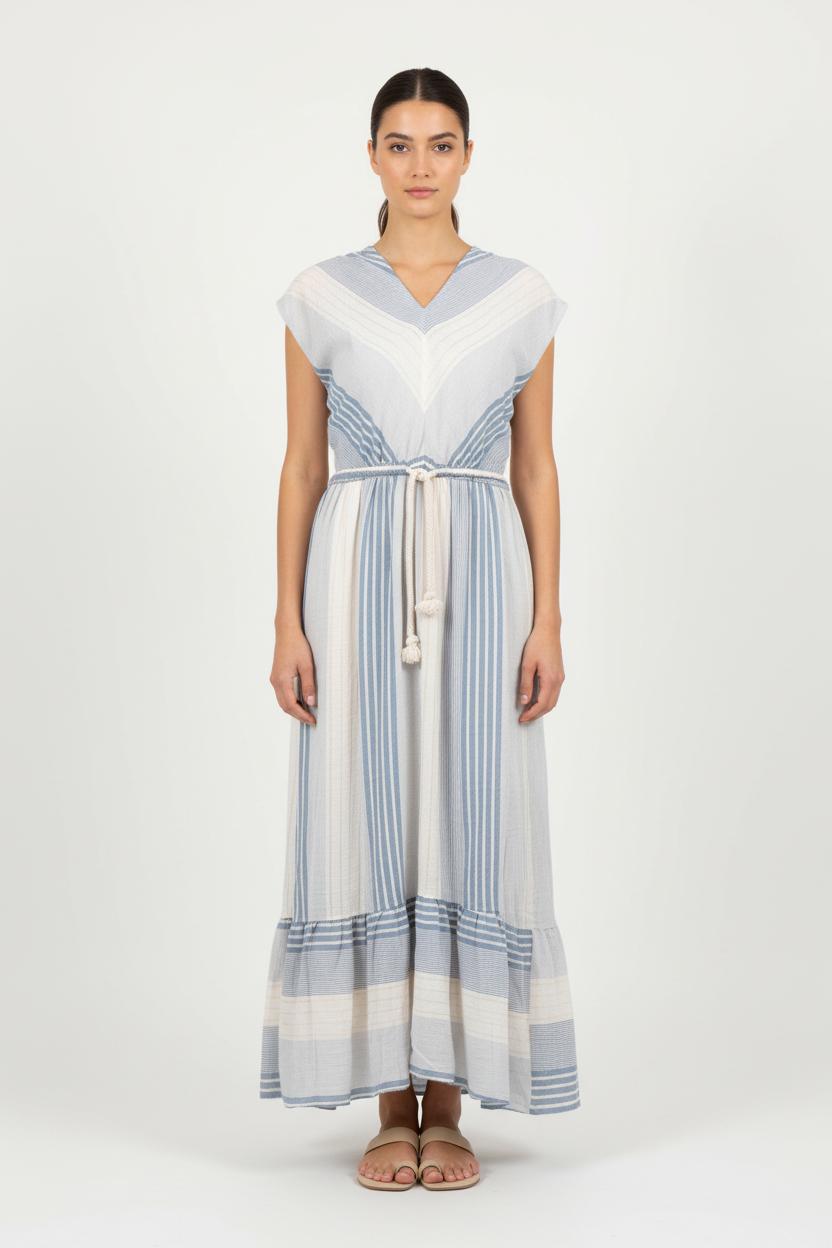 Robe Longue Bleu et Blanche - Taille S/36 de la marque Louizon | PARAD78622 - Vendu par Paradigme - Image 1