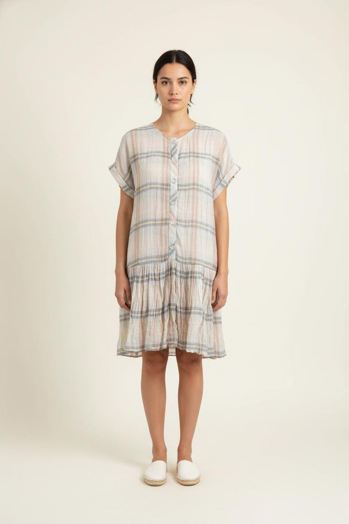 Robe Courte Bleu et Beige - Taille S/36 de la marque Louizon | PARAD78623 - Vendu par Paradigme - Image 1