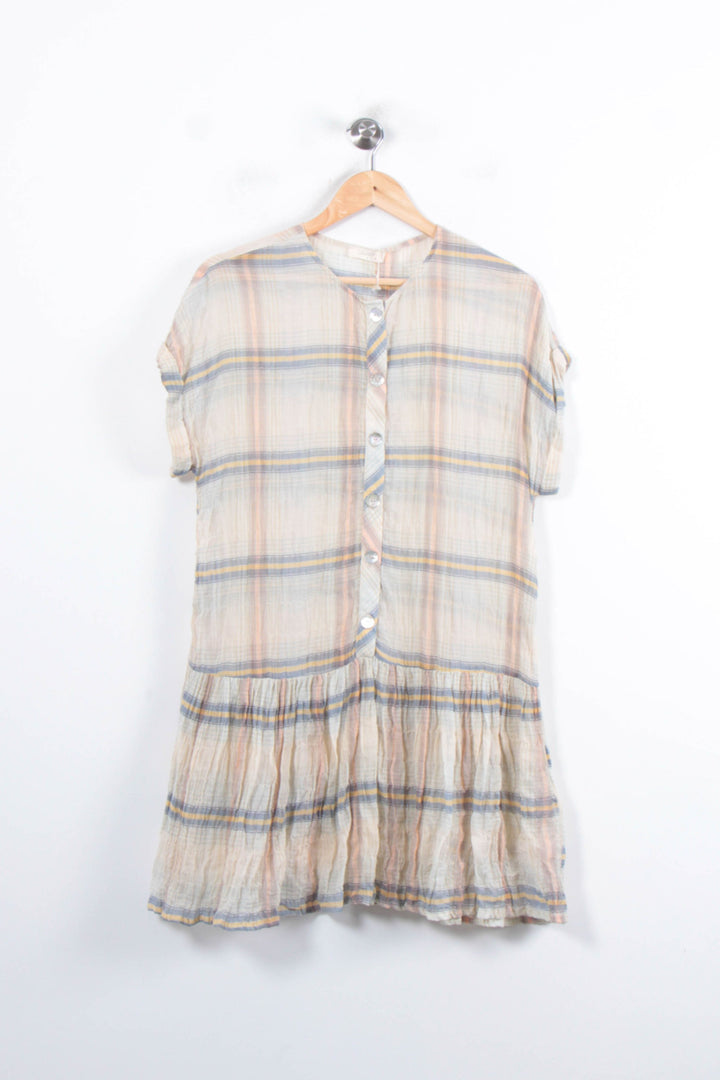 Robe Courte Bleu et Beige - Taille S/36 de la marque Louizon | PARAD78623 - Vendu par Paradigme - Image 2