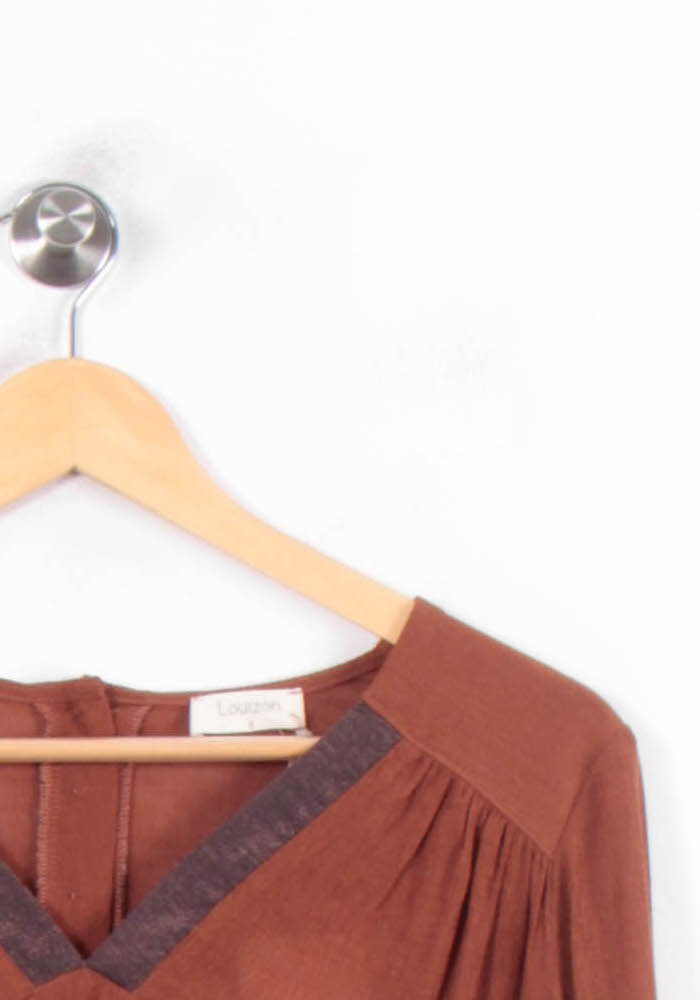 Blouse Marron - Taille XS/34 de la marque Louizon | PARAD78626 - Vendu par Paradigme - Image 3