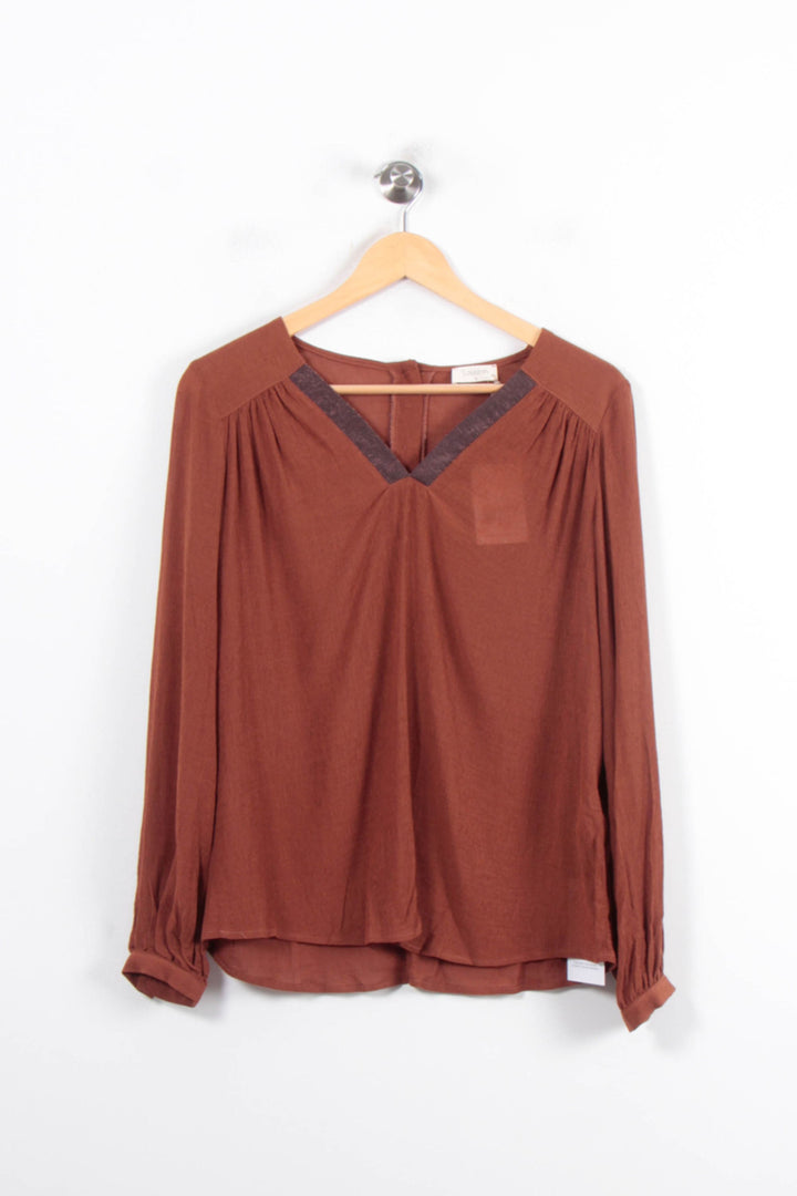 Blouse Marron - Taille XS/34 de la marque Louizon | PARAD78626 - Vendu par Paradigme - Image 2
