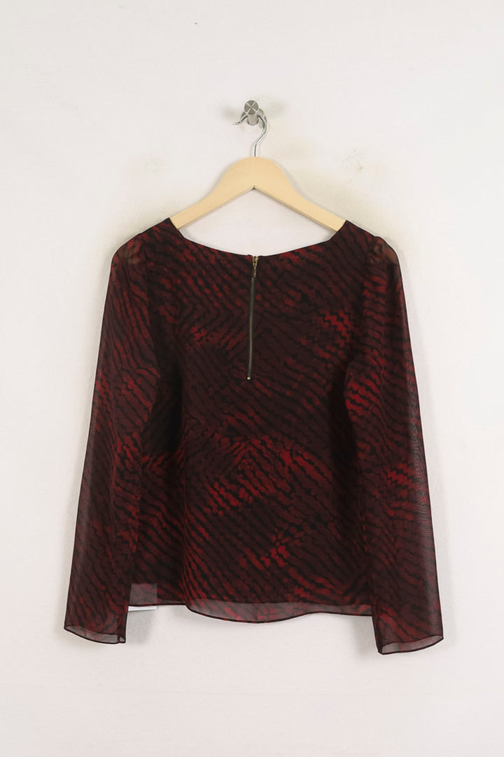 Blouse Bordeaux et Noir - Taille S/36 de la marque Sud express | PARAD78627 - Vendu par Paradigme - Image 4