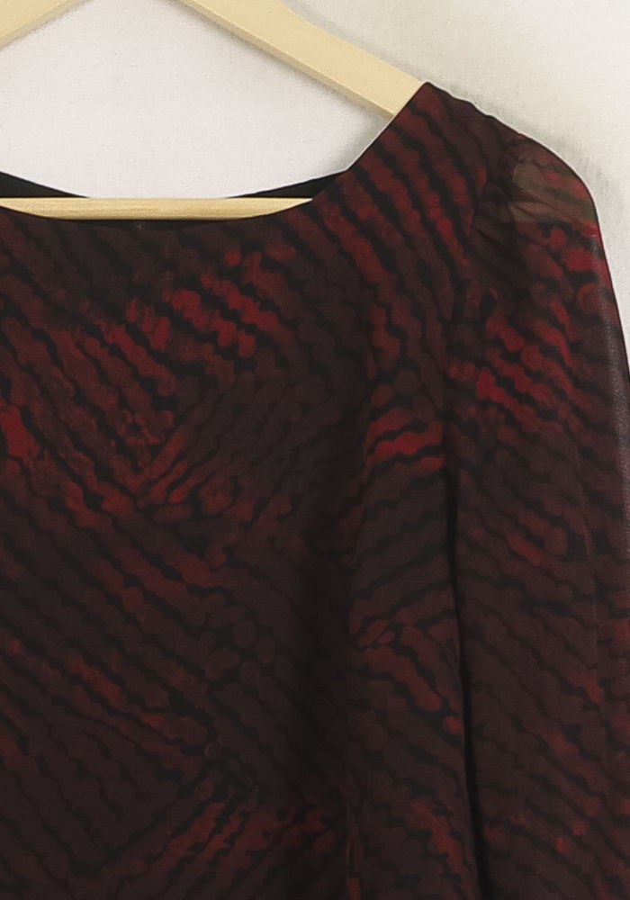Blouse Bordeaux et Noir - Taille S/36 de la marque Sud express | PARAD78627 - Vendu par Paradigme - Image 3