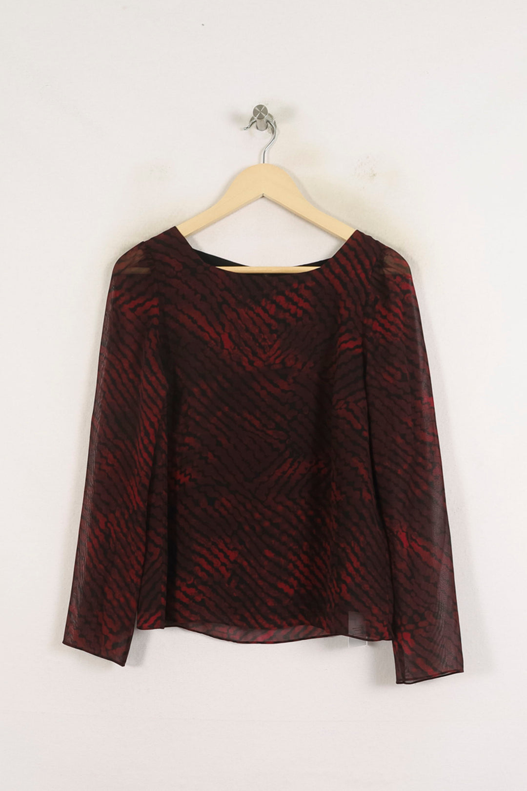 Blouse Bordeaux et Noir - Taille S/36 de la marque Sud express | PARAD78627 - Vendu par Paradigme - Image 2
