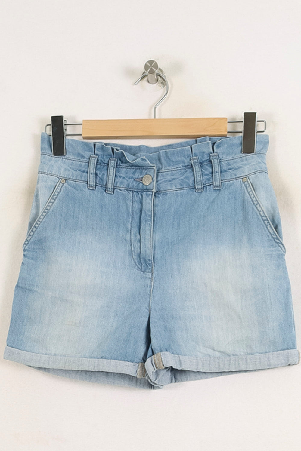 Short en Jean Bleu - Taille S/36 de la marque Caroll | PARAD78646 - Vendu par Paradigme - Image 2