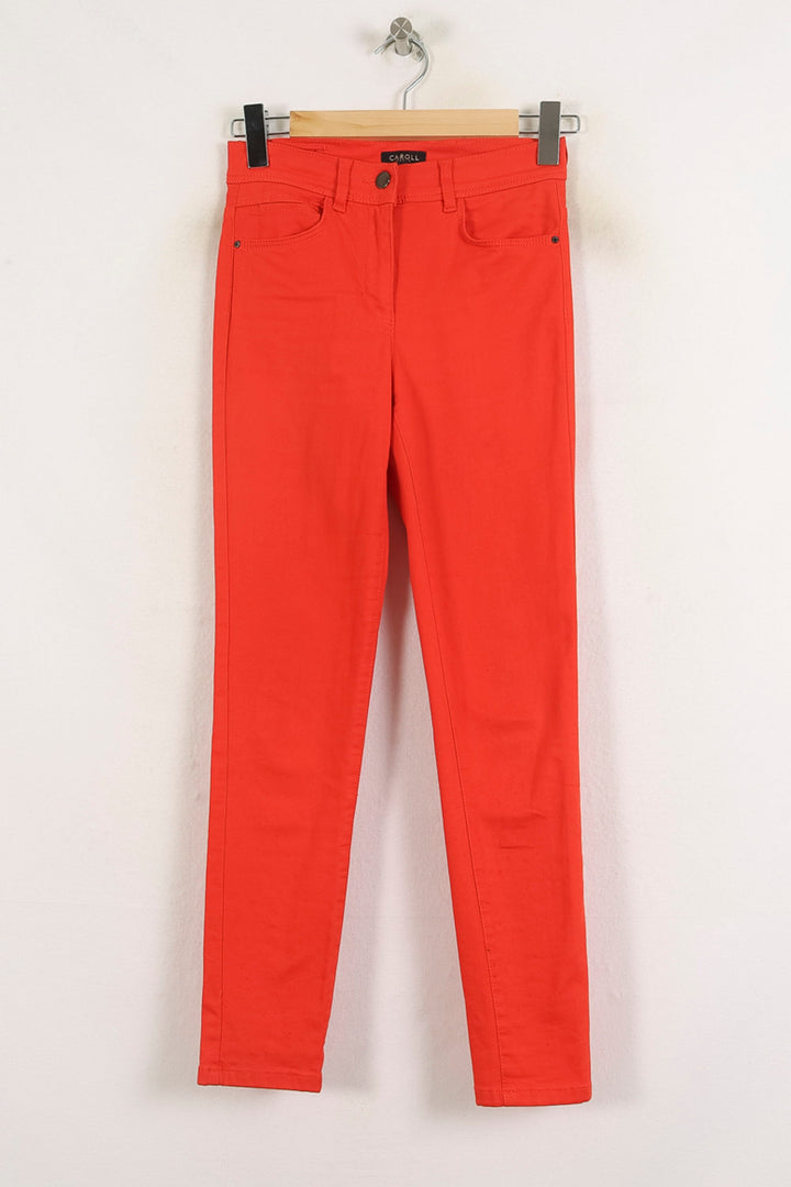 Jean Orange - Taille XS/34 de la marque Caroll | PARAD78652 - Vendu par Paradigme - Image 2