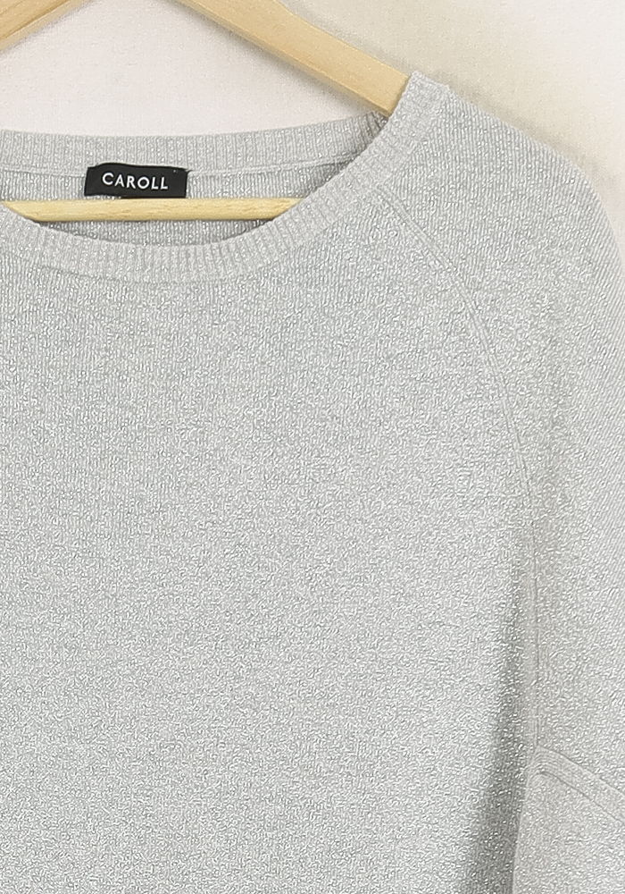 Pull Gris - Taille S/36 de la marque Caroll | PARAD78654 - Vendu par Paradigme - Image 3