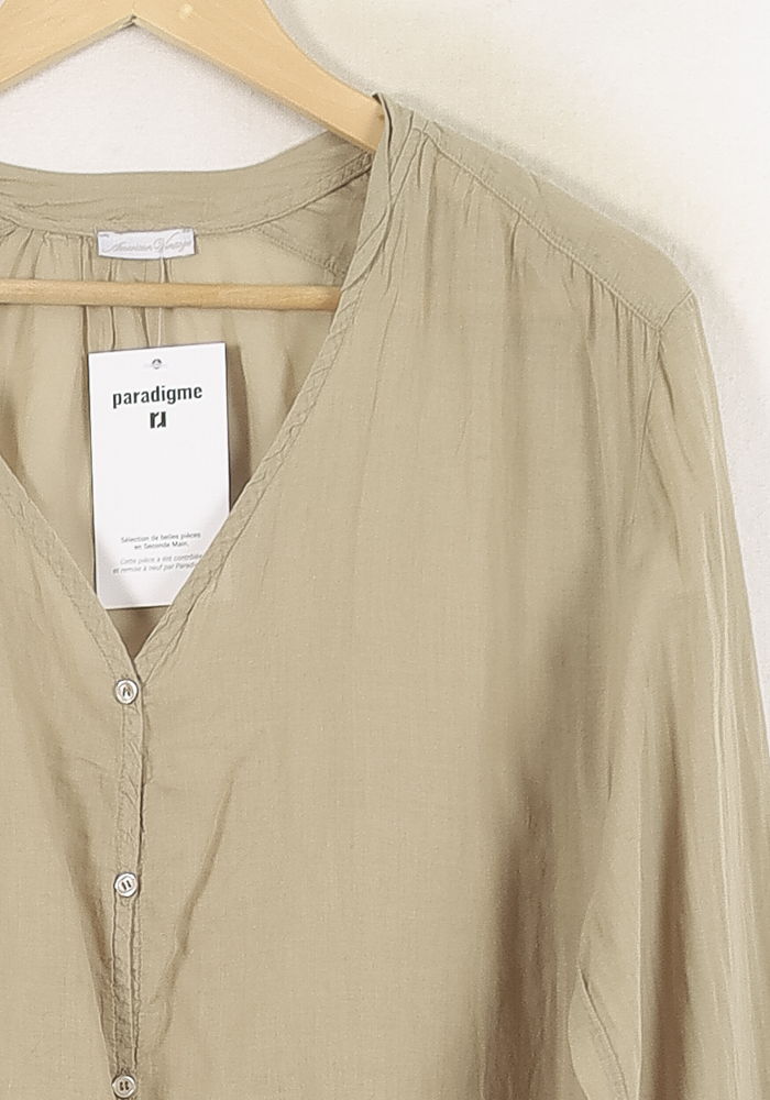 Robe Chemise Beige - Taille T.U. de la marque American Vintage | PARAD78665 - Vendu par Paradigme - Image 3