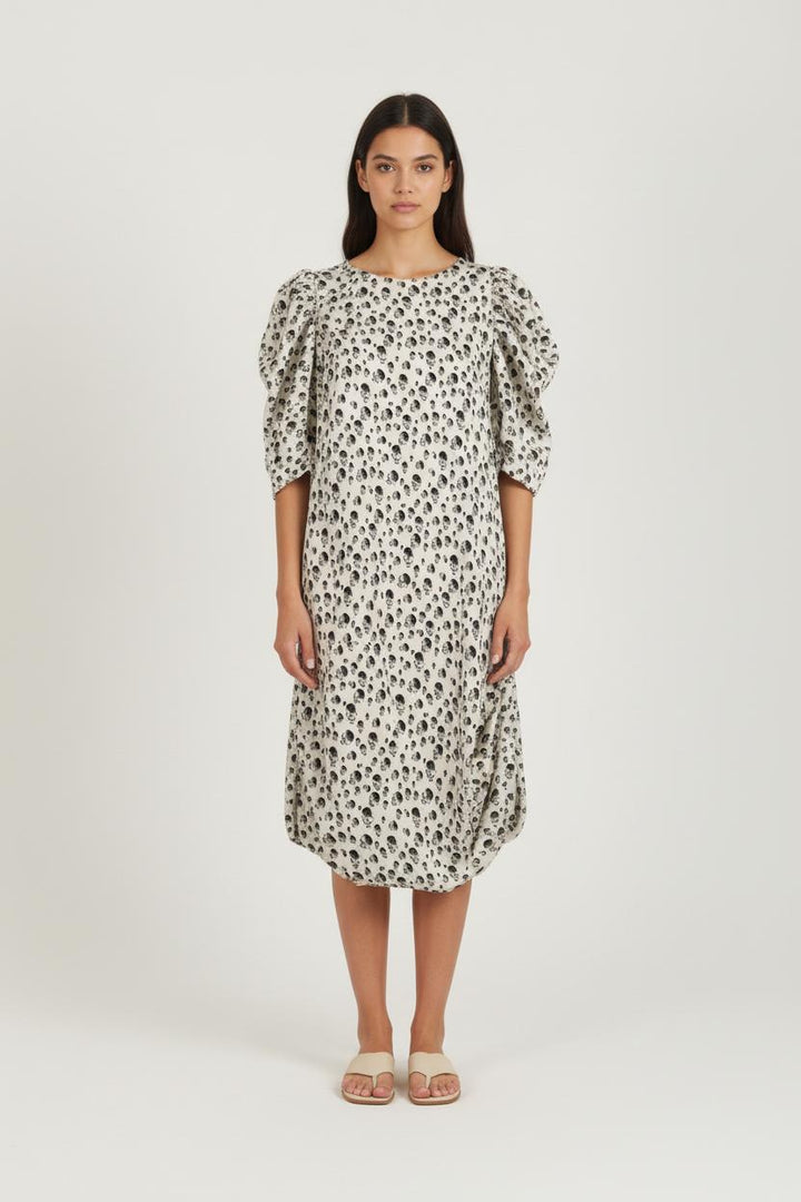 Robe Mi-Longue Beige et Noire - Taille L/40 de la marque Max Mara | PARAD78670 - Vendu par Paradigme - Image 1