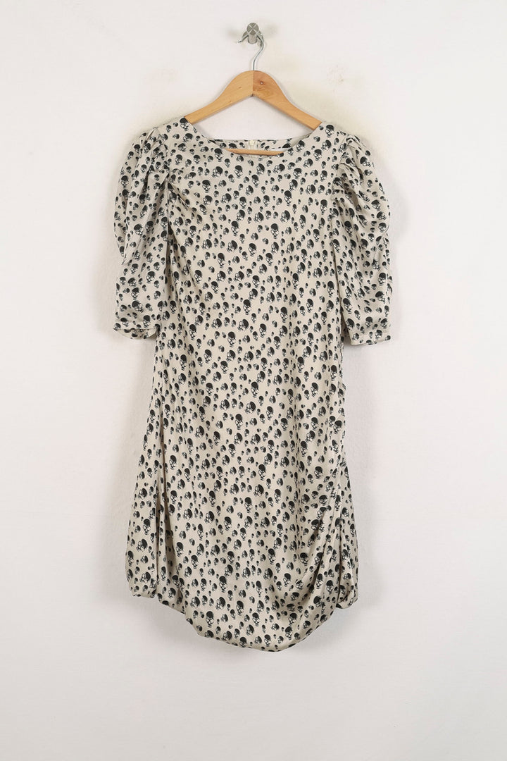 Robe Mi-Longue Beige et Noire - Taille L/40 de la marque Max Mara | PARAD78670 - Vendu par Paradigme - Image 2