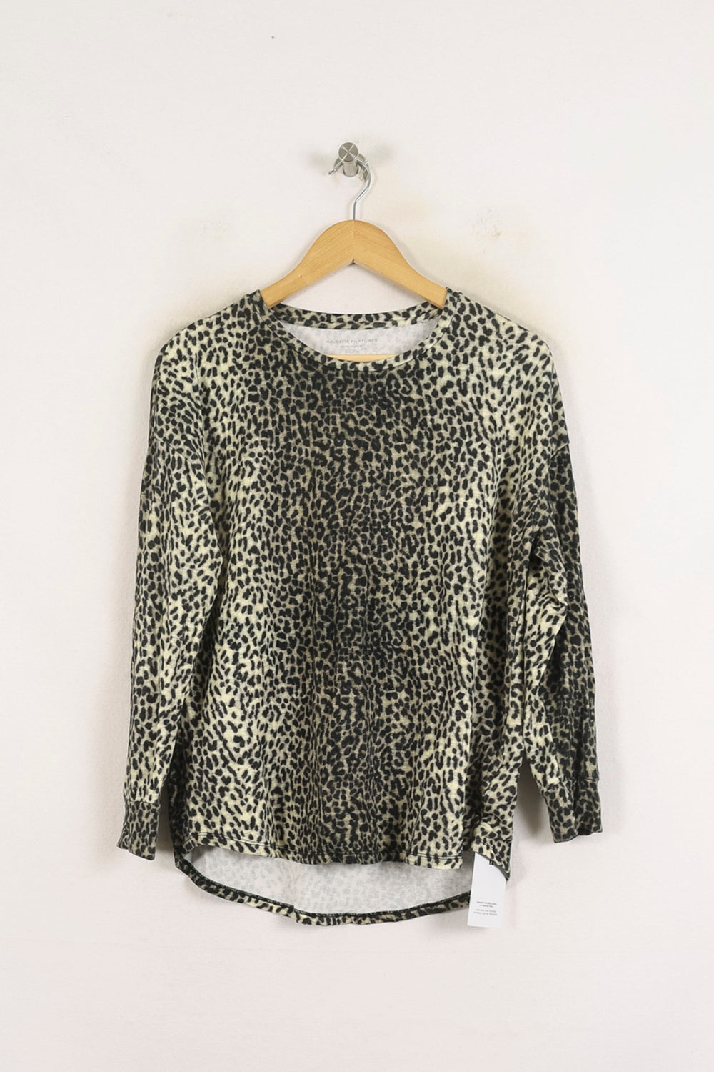 Pull Léopard Marron et Noir - Taille L/40 de la marque Majestic Filatures | PARAD78674 - Vendu par Paradigme - Image 2