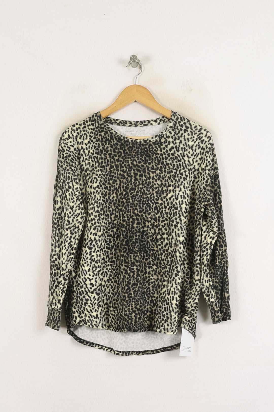 Pull Léopard Marron et Noir - Taille L/40 de la marque Majestic Filatures | PARAD78674 - Vendu par Paradigme - Image 2