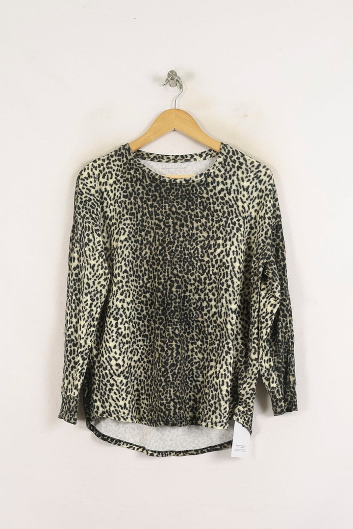 Pull Léopard Marron et Noir - Taille L/40 de la marque Majestic Filatures | PARAD78674 - Vendu par Paradigme - Image 2