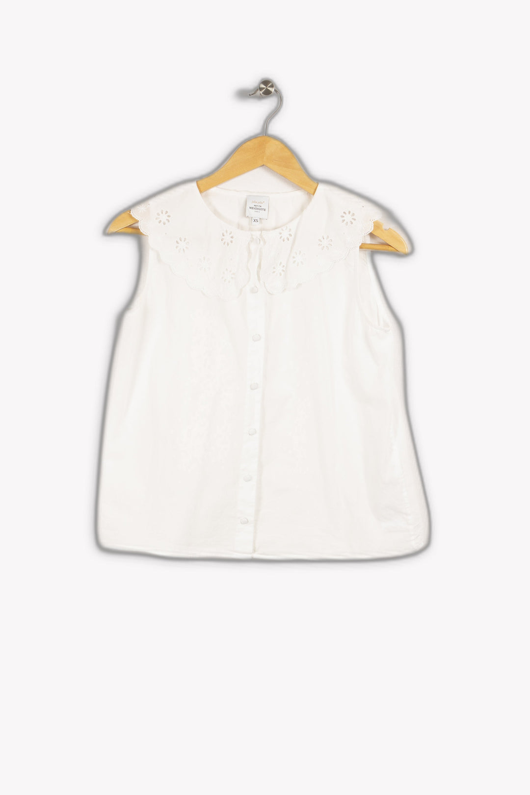 Top blanc boutonné - XS / 34