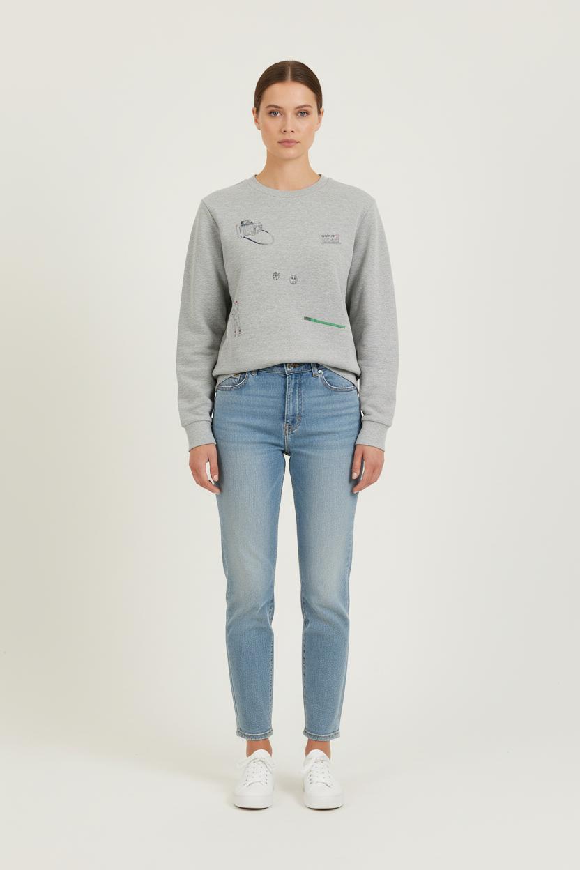 Sweatshirt Gris - Taille XS/34 de la marque Galeries Lafayette | PARAD78690 - Vendu par Paradigme - Image 1