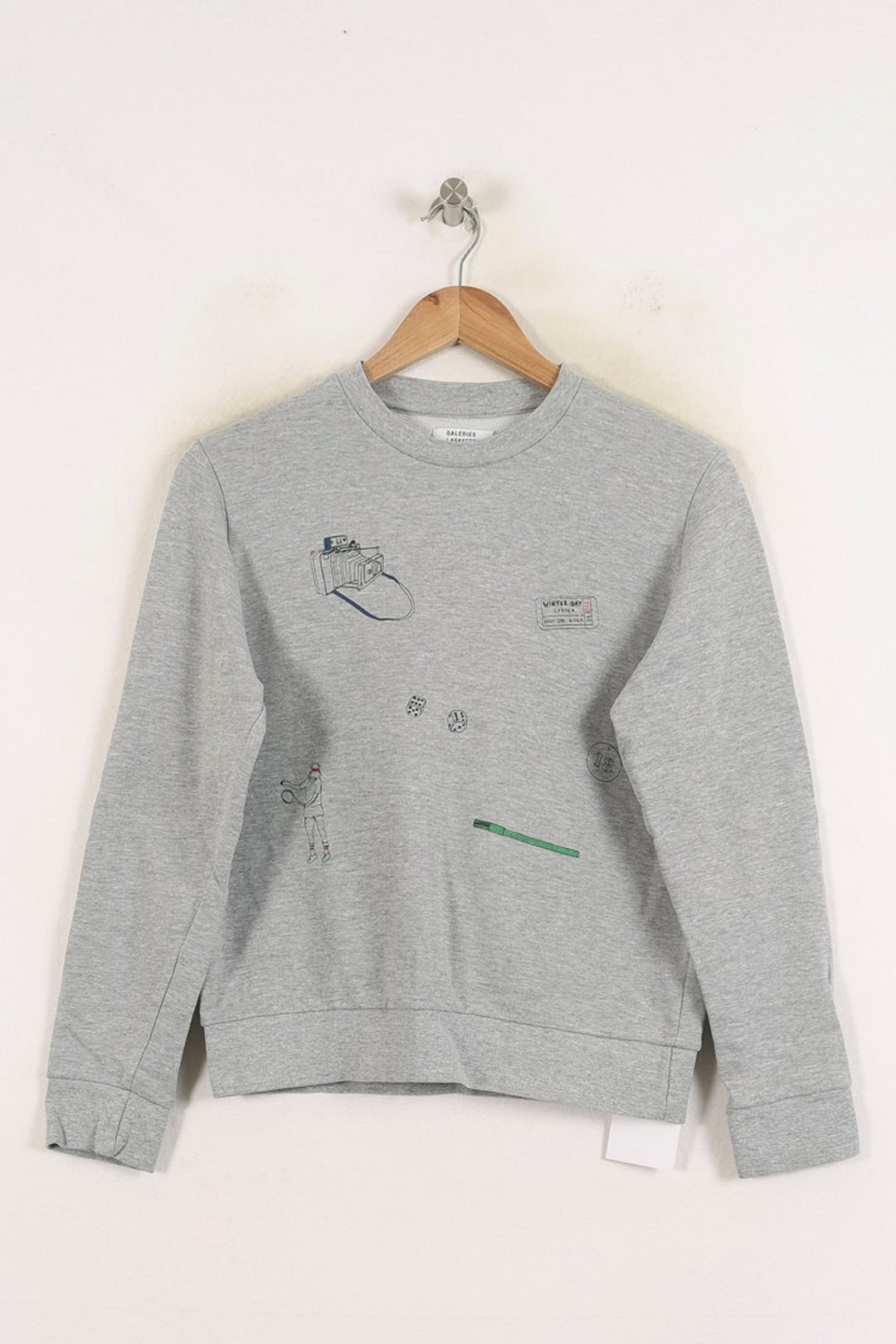 Sweatshirt Gris - Taille XS/34 de la marque Galeries Lafayette | PARAD78690 - Vendu par Paradigme - Image 2