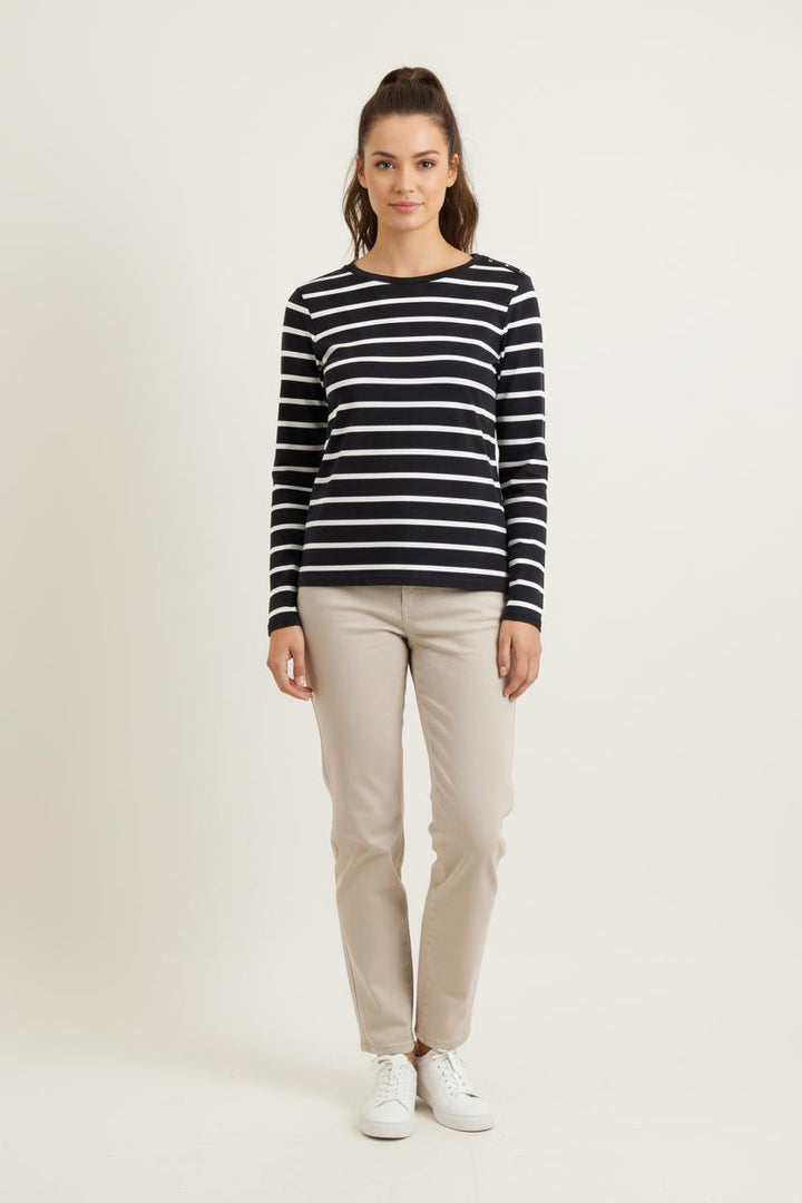 Marinière Bleu et Blanc - Taille XL/42 de la marque Caroll | PARAD78700 - Vendu par Paradigme - Image 1