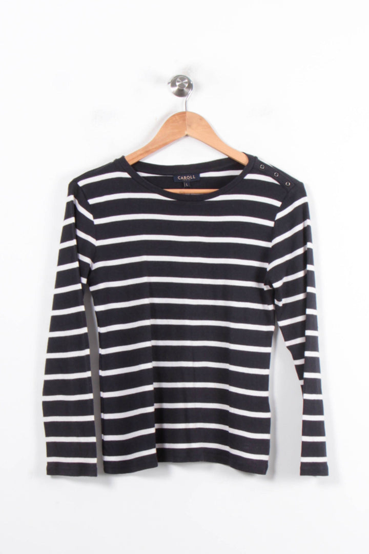 Marinière Bleu et Blanc - Taille XL/42 de la marque Caroll | PARAD78700 - Vendu par Paradigme - Image 2