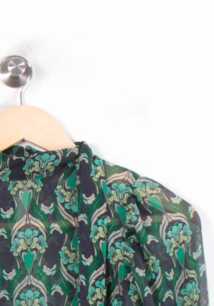 Blouse Verte et Noire - Taille XS/34 de la marque IKKS | PARAD78703 - Vendu par Paradigme - Image 3