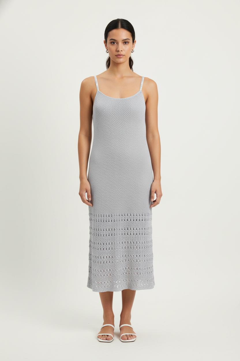 Robe Crochet Grise - Taille XL/42 de la marque ZAPA | PARAD78707 - Vendu par Paradigme - Image 1