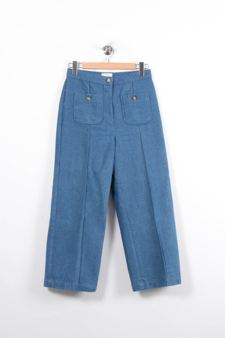 Pantalon Large Bleu - Taille M/38 de la marque Sézane | PARAD78708 - Vendu par Paradigme - Image 2