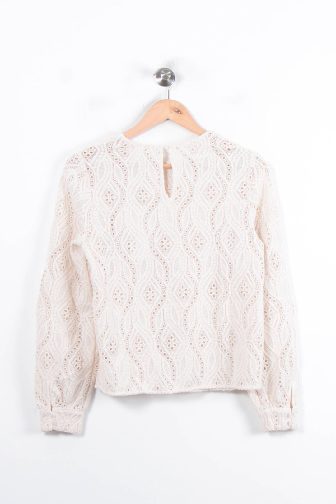 Blouse Brodée Beige - Taille S/36 de la marque Sézane | PARAD78709 - Vendu par Paradigme - Image 4