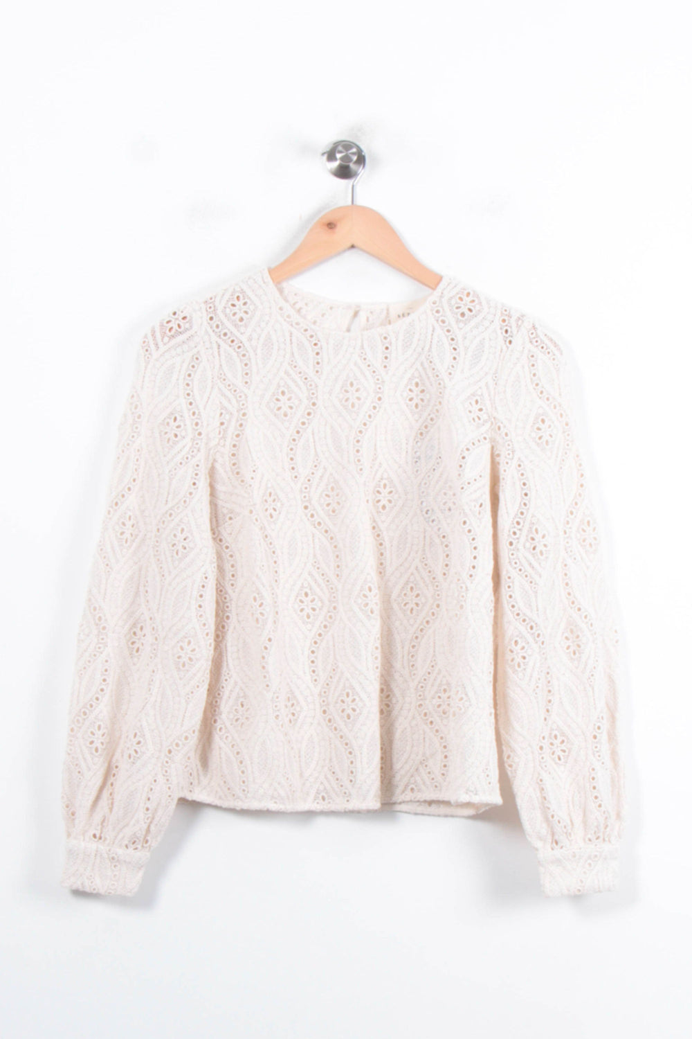 Blouse Brodée Beige - Taille S/36 de la marque Sézane | PARAD78709 - Vendu par Paradigme - Image 2